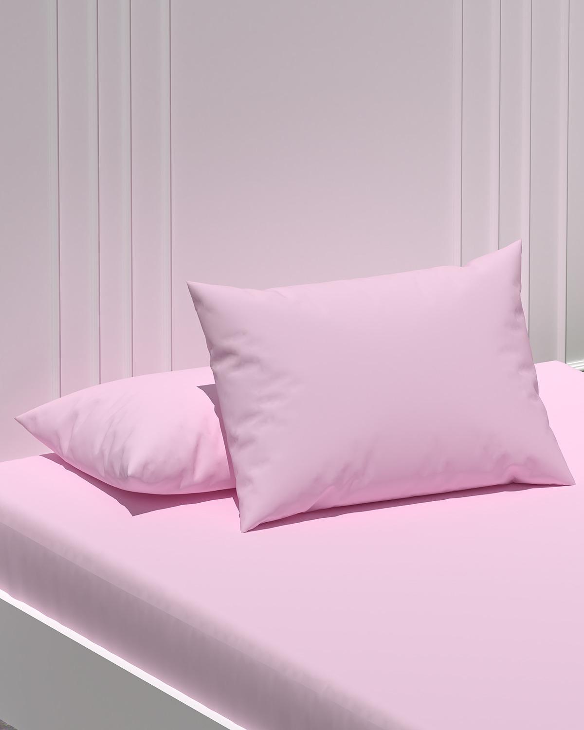 Çift Kişilik Pembe Lastikli Çarşaf ve Yastık Kılıfı Takımı - Yorgan Atölyesi