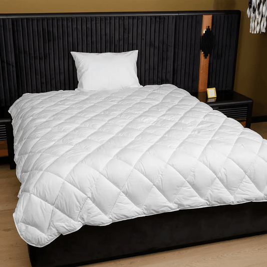 Tek Kişilik Beyaz Yün Yorgan ve 1 Adet Yün Yastık - Yorgan Atölyesi