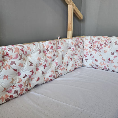 montessori beşik kenar koruma kelebekli desen