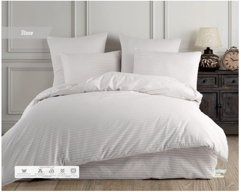 Çift Kişilik %100 Pamuk Saten Nevresim Takımı - 4 Parça Yumuşak ve Nefes Alabilir Nevresim, Çarşaf ve Yastık Kılıfı Seti - Yorgan Atölyesi