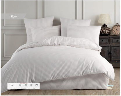 Çift Kişilik %100 Pamuk Saten Nevresim Takımı - 4 Parça Yumuşak ve Nefes Alabilir Nevresim, Çarşaf ve Yastık Kılıfı Seti - Yorgan Atölyesi