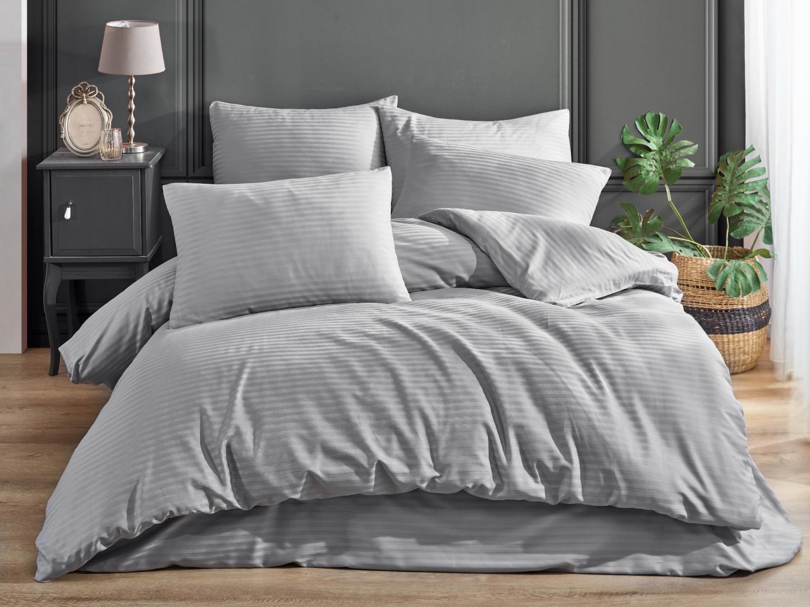 Çift Kişilik %100 Pamuk Saten Nevresim Takımı - 4 Parça Yumuşak ve Nefes Alabilir Nevresim, Çarşaf ve Yastık Kılıfı Seti - Yorgan Atölyesi