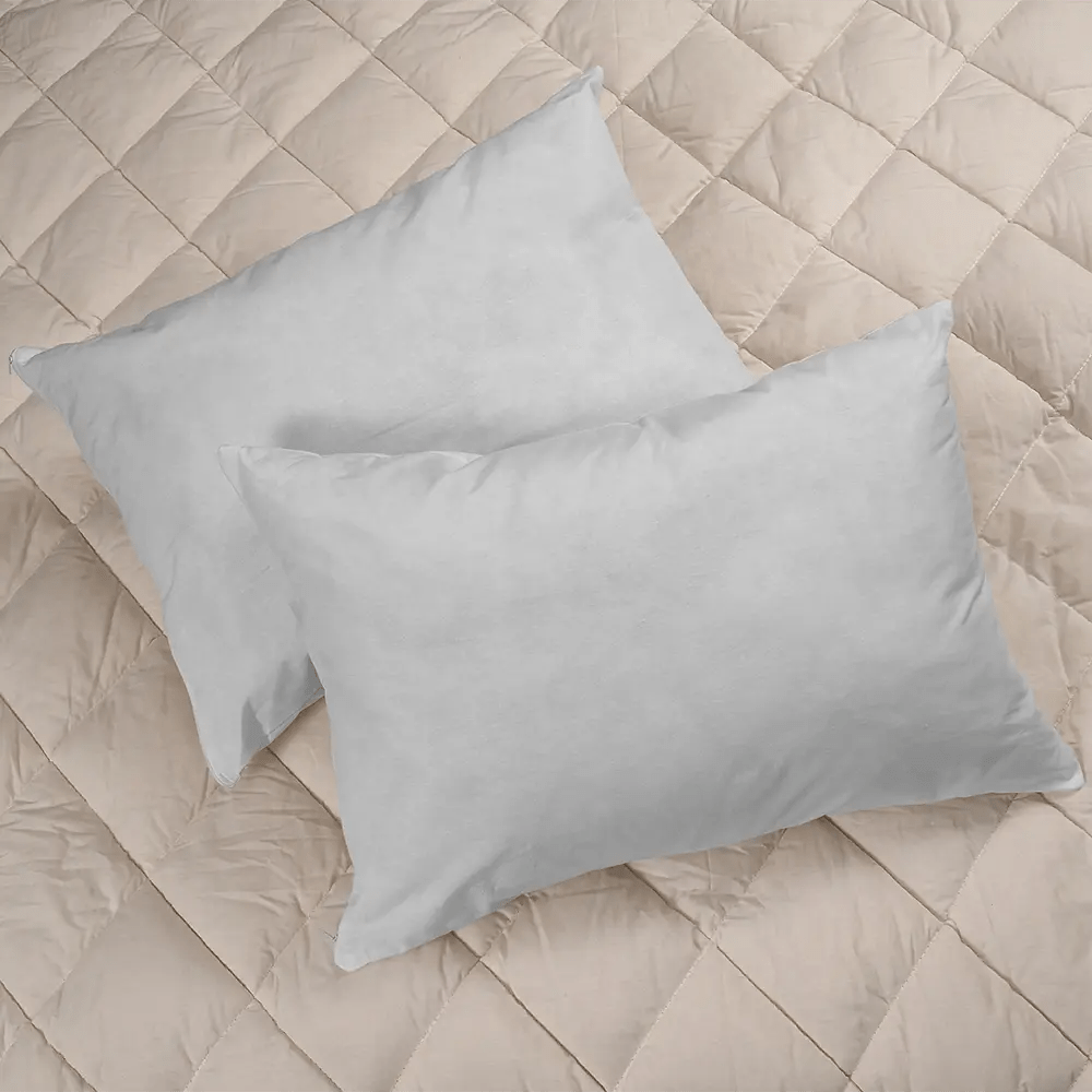 Çift Kişilik Beyaz Alez ve 2 Yastık - Yorgan Atölyesi