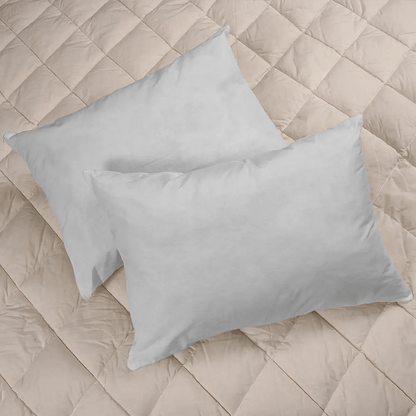 Çift Kişilik Beyaz Alez ve 2 Yastık - Yorgan Atölyesi