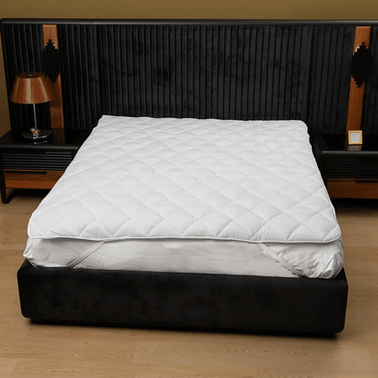 Çift Kişilik Beyaz Alez ve 2 Yastık - Yorgan Atölyesi