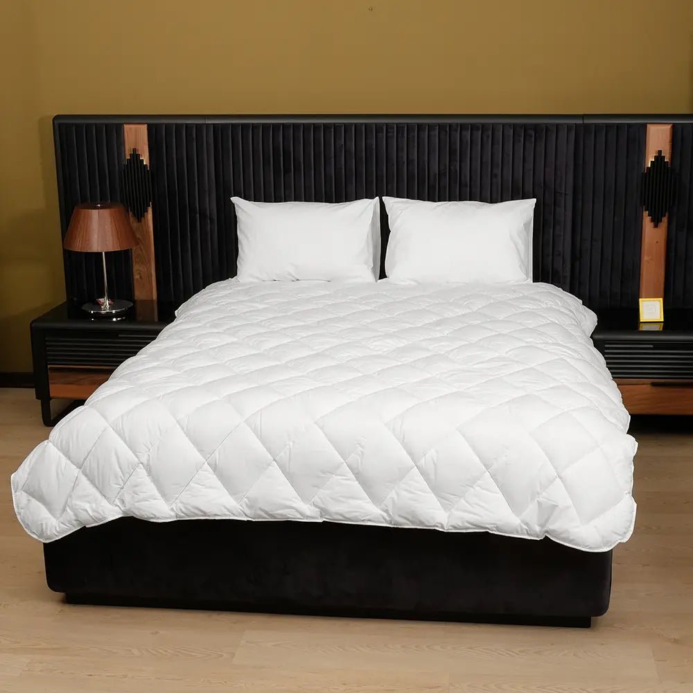 Çift Kişilik Beyaz Doğal Kuzu Yünü Yorgan - Yorgan Atölyesi