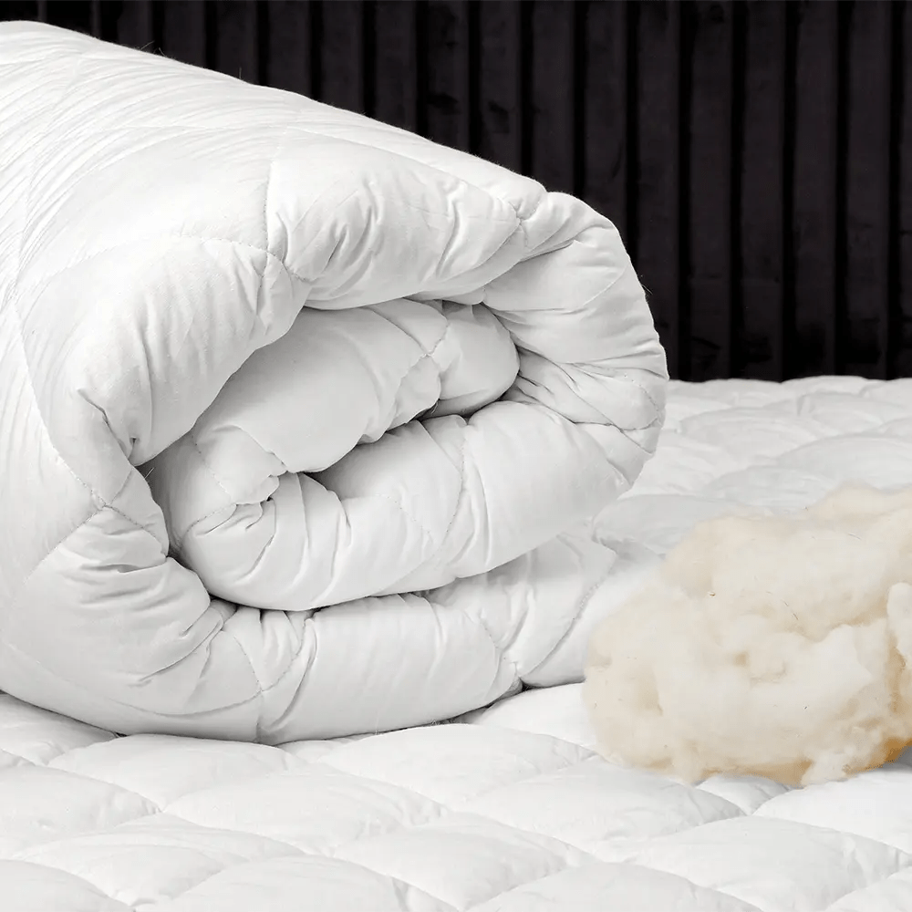 Çift Kişilik Beyaz Doğal Kuzu Yünü Yorgan - Yorgan Atölyesi