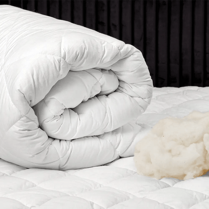 Çift Kişilik Beyaz Doğal Kuzu Yünü Yorgan - Yorgan Atölyesi