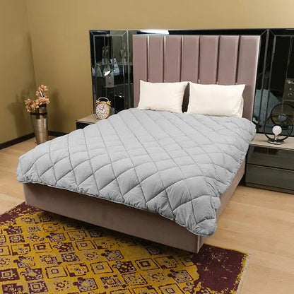 Çift Kişilik Çeyiz Paketi Gri – 4’lü Set + Hediyeli - Yorgan Atölyesi