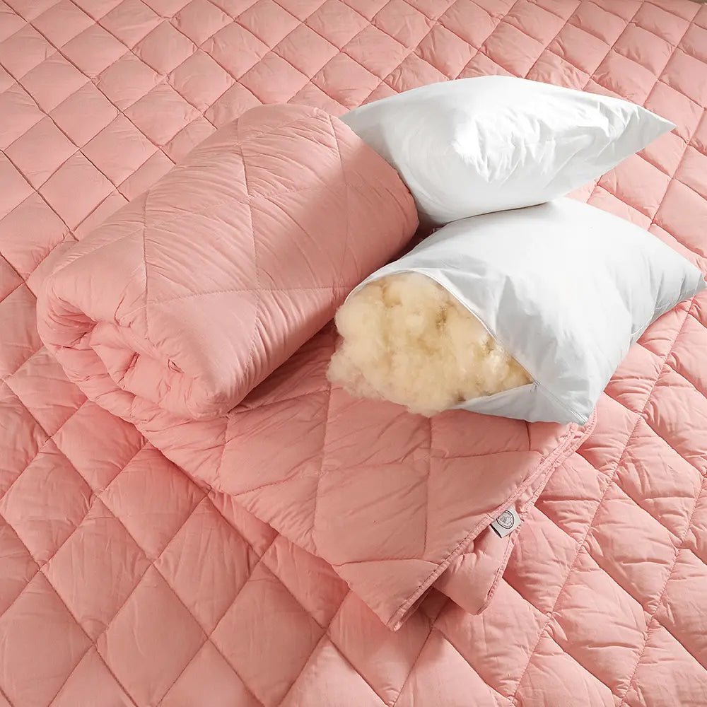 Çift Kişilik Çeyiz Paketi Pudra – 4’lü Set + Hediyeli - Yorgan Atölyesi