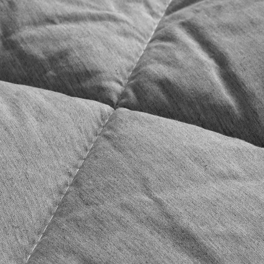 Çift Kişilik Gri Doğal Kuzu Yünü Yorgan - Yorgan Atölyesi