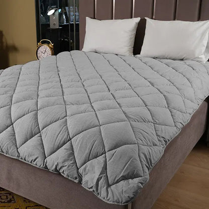 Çift Kişilik Gri Doğal Kuzu Yünü Yorgan - Yorgan Atölyesi