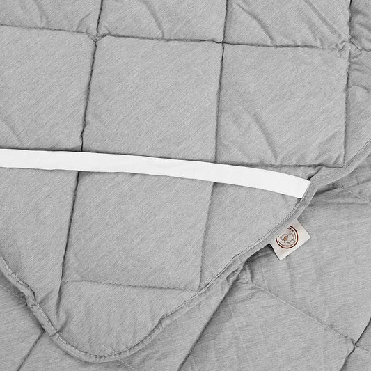 Çift Kişilik Gri Yatak Pedi (Alez) - Yorgan Atölyesi