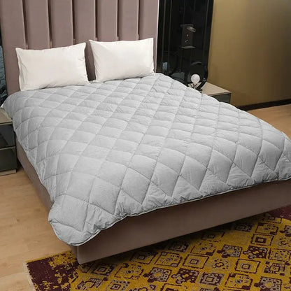 Çift Kişilik Gri Yün Yorgan ve 2 Adet Yün Yastık - Yorgan Atölyesi