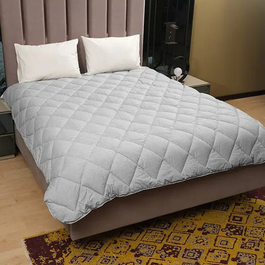 Çift Kişilik Gri Yün Yorgan ve 2 Adet Yün Yastık - Yorgan Atölyesi