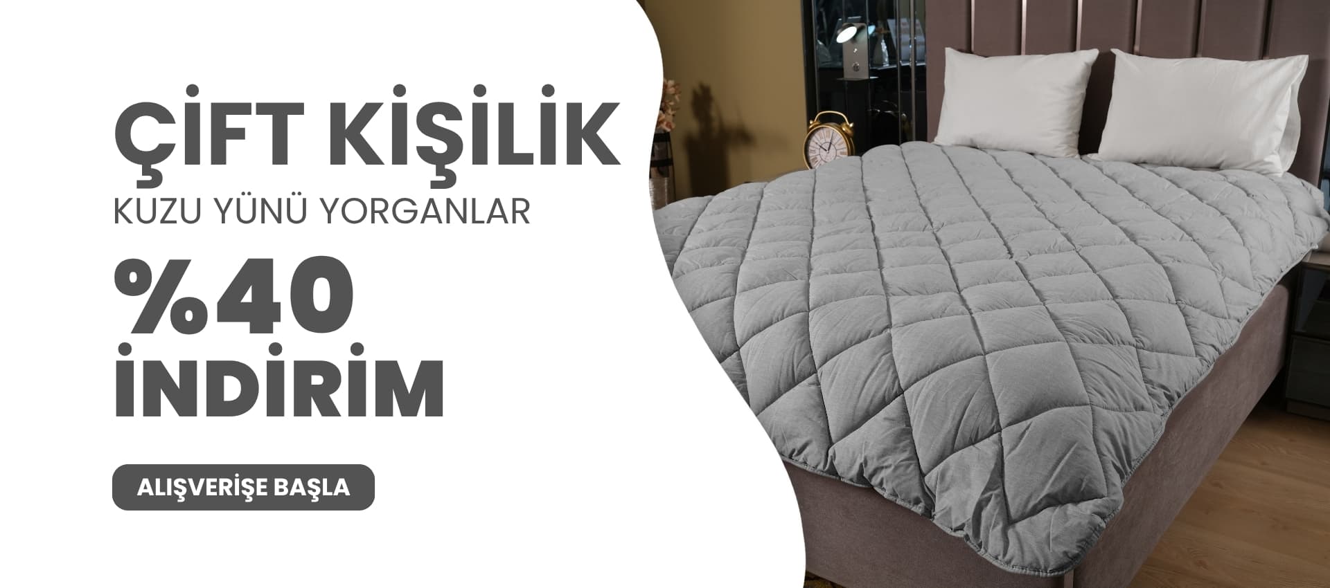 Çift kişilik kuzu yünü Yorganlar %40 indirim