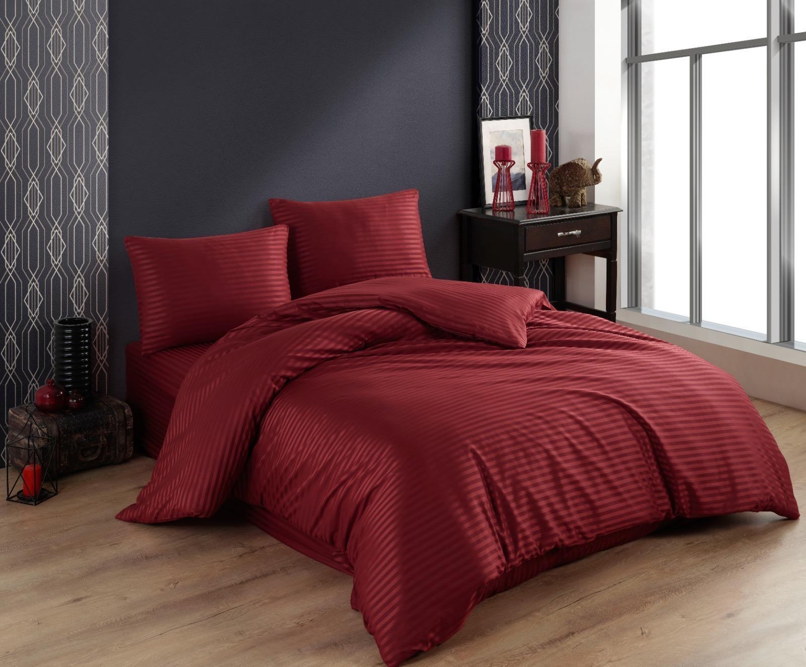 Çift Kişilik Pamuk Saten Kırmızı Nevresim Takımı - Yorgan Atölyesi