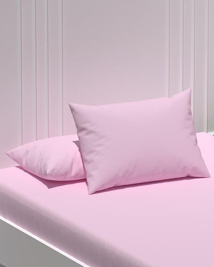 Çift Kişilik Pembe Lastikli Çarşaf ve Yastık Kılıfı Takımı - Yorgan Atölyesi