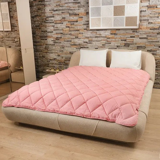 Çift Kişilik Pudra Doğal Kuzu Yünü Yorgan - Yorgan Atölyesi