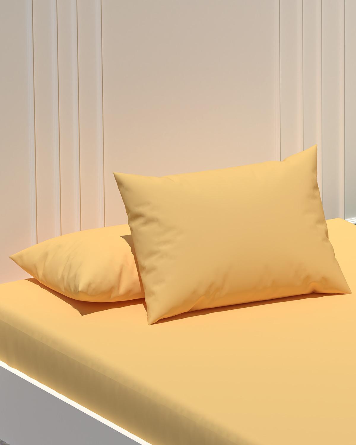 Çift Kişilik Sarı Lastikli Çarşaf ve Yastık Kılıfı Takımı - Yorgan Atölyesi