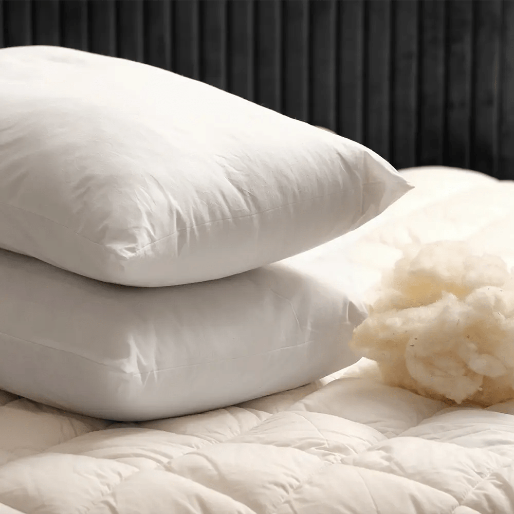 Doğal Kuzu Yünü Yastık – 2 Adet | %100 Yün, Ergonomik ve Nefes Alabilir Konfor - Yorgan Atölyesi