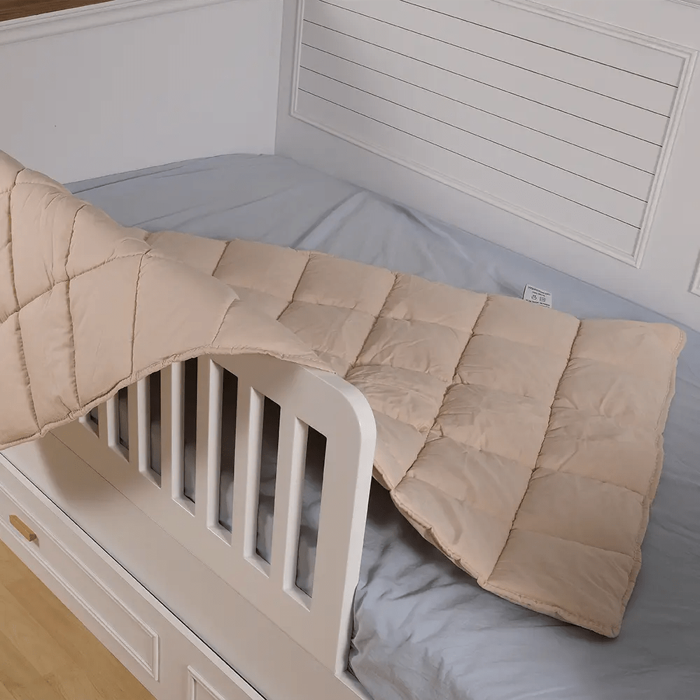 Organik Yün Bebek Yorganı Bej - Yorgan Atölyesi