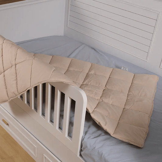 Organik Yün Bebek Yorganı Bej - Yorgan Atölyesi