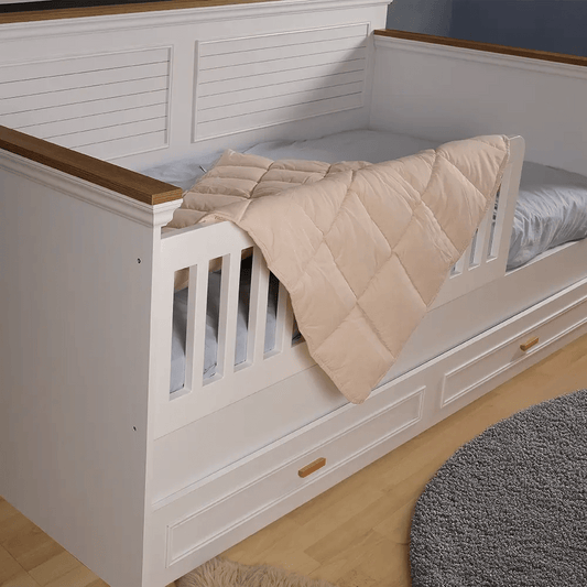 Organik Yün Bebek Yorganı Bej - Yorgan Atölyesi