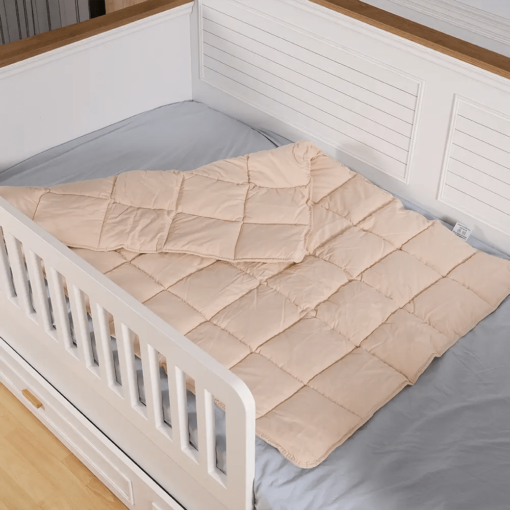 Organik Yün Bebek Yorganı Bej - Yorgan Atölyesi