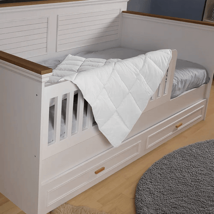 Organik Yün Bebek Yorganı Beyaz - Yorgan Atölyesi