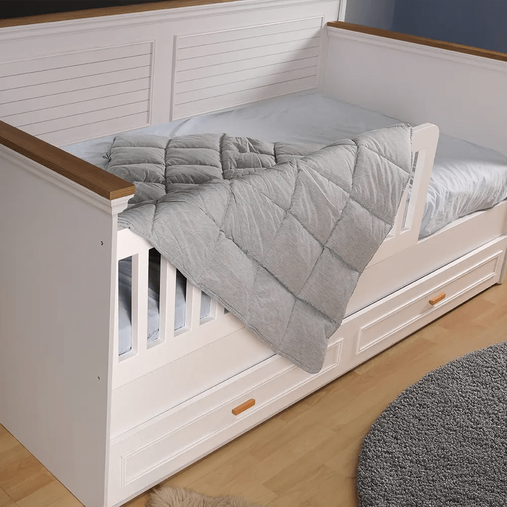 Organik Yün Bebek Yorganı Gri - Yorgan Atölyesi