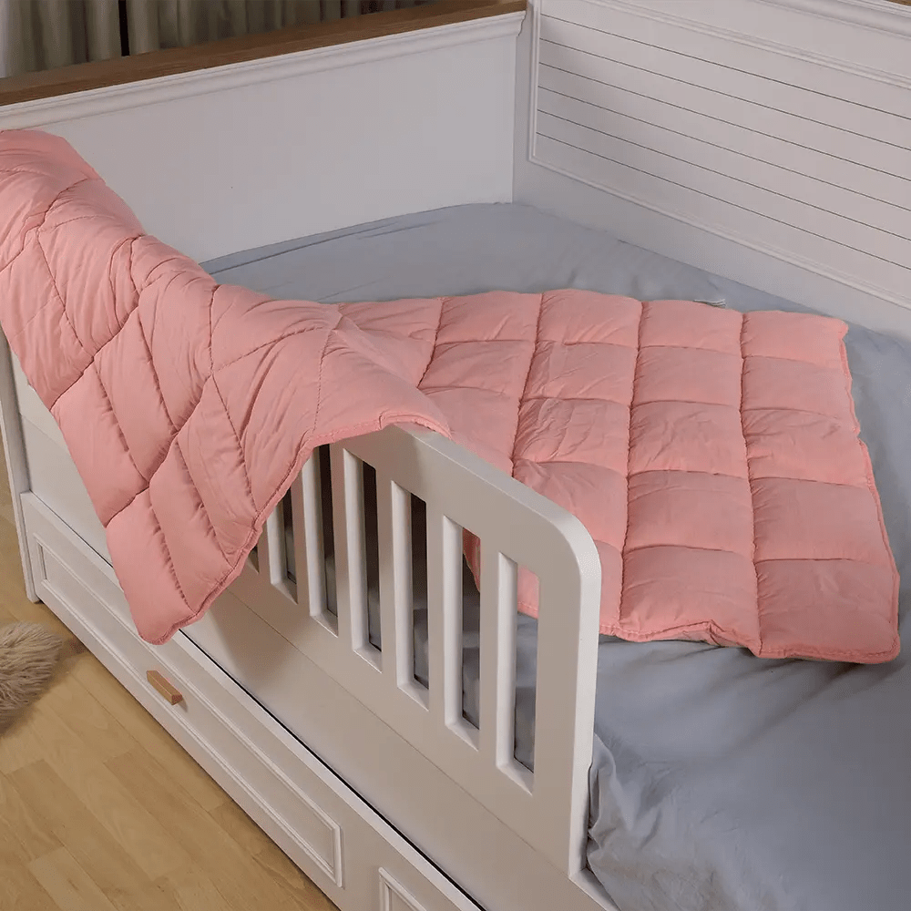 Organik Yün Bebek Yorganı Pudra - Yorgan Atölyesi