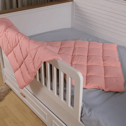 Organik Yün Bebek Yorganı Pudra - Yorgan Atölyesi