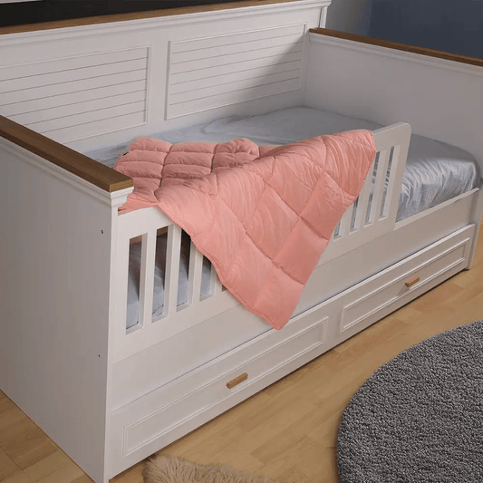 Organik Yün Bebek Yorganı Pudra - Yorgan Atölyesi