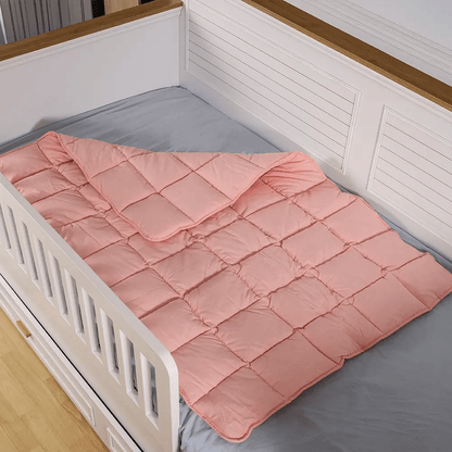 Organik Yün Bebek Yorganı Pudra - Yorgan Atölyesi