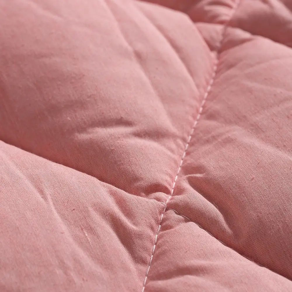 Tek Kişilik Pudra Doğal Kuzu Yünü Yorgan - Yorgan Atölyesi