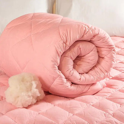 Tek Kişilik Pudra Yün Yorgan ve 1 Adet Yün Yastık - Yorgan Atölyesi